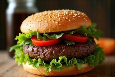 El yapımı ekmekte %100 dana burger